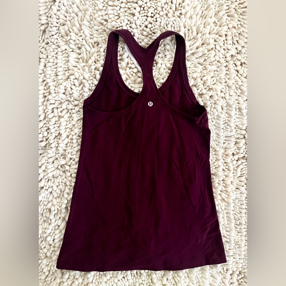 lululemon athletica Women's Racerback Muscle Tee in Deep Plum - Picture 2 of 3